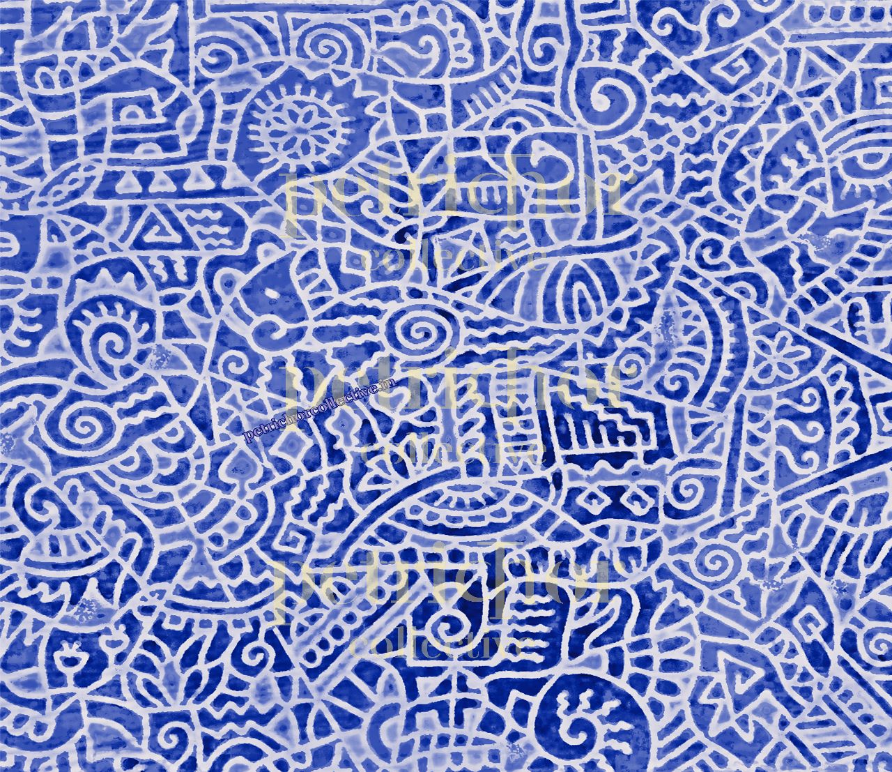 C Tables (Blue Pottery Zenscral Print)