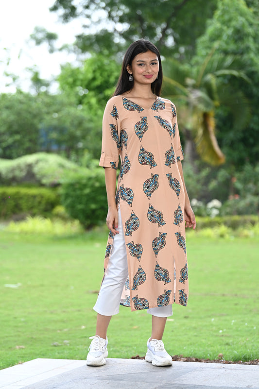 Abstract Print Kurta