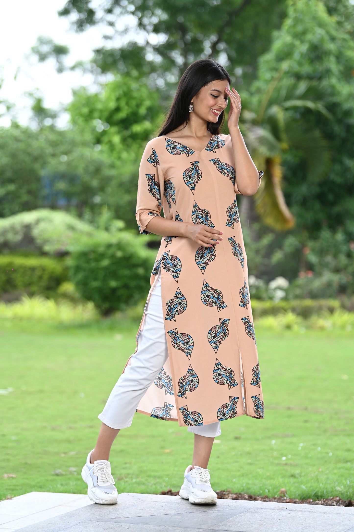 Abstract Print Kurta