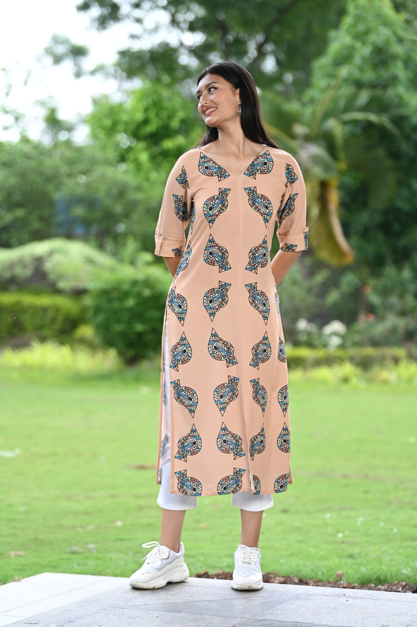 Abstract Print Kurta