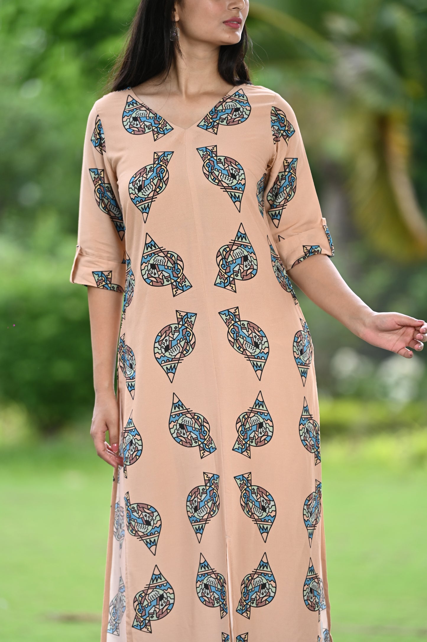 Abstract Print Kurta