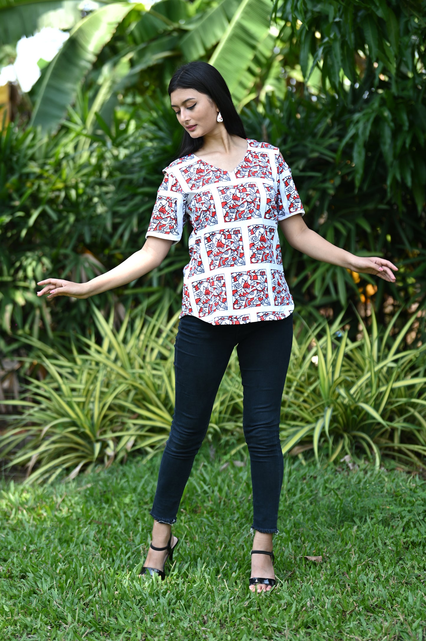 White Cold Shoulder top